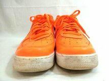 ナイキ エアフォース1 AIR FORCE1 ジャストドゥーイット Just Do It シューズ スニーカー オレンジ 28cm 箱なし かかとすり減りあり 中古■_画像2