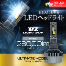 世界1位の明るさ!? H4 Hi/Lo 最新 LEDヘッドライト 28000LM 進化版 アルティメットモデル 史上最強 爆光 最強ルーメン_画像1