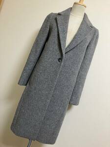  beautiful goods *BABYLONEbabi long shaggy Cesta - long coat * gray S*9705