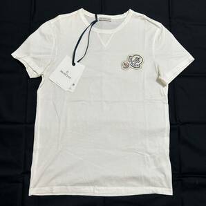 【最安値】MONCLER モンクレール ダブルワッペン 半袖Tシャツ 白 Sの画像1