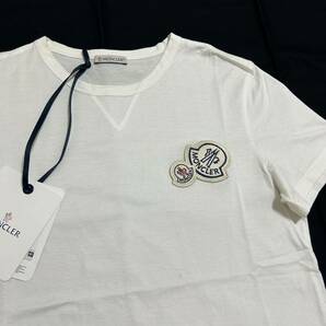 【最安値】MONCLER モンクレール ダブルワッペン 半袖Tシャツ 白 Sの画像3