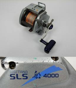 【SHIMANO】 シマノ DIGITANA SLS 船 4000 リール 電池切れ 動作未確認 中古品 JUNK 現状渡し 一切返品不可で！