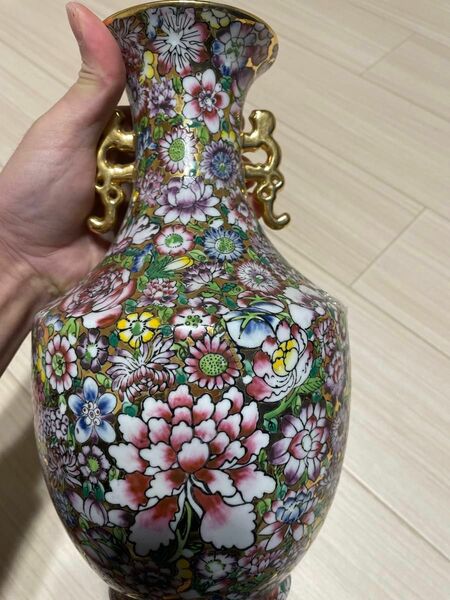 乾隆年製 瓶花 古美術品