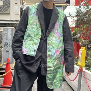 Engineered Garments 23SS Liner Vest Green Floral 2WAY total pattern liner the best commodity number :8069000099188