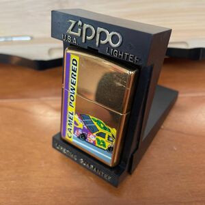 【未使用】ZIPPO ジッポ　CAMEL POWERED ケース付　ワーニングシール付　1997年3月製造　【1円スタート】