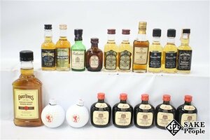 ◇1円～ ウイスキー18本セット バランタイン 17年 50ml シーバスリーガル12年 50ml マッカラン12年 50ml 等