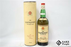 ◇注目! ザ・グレンリベット 12年 赤アザミ 旧ボトル 1000ml 43％ 箱付き スコッチ