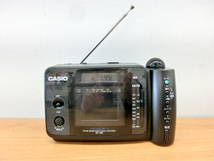 ■カシオ CASIO AV-100 クロック TV/RADIO ポータブルテレビ 昭和レトロ AM FM_画像1