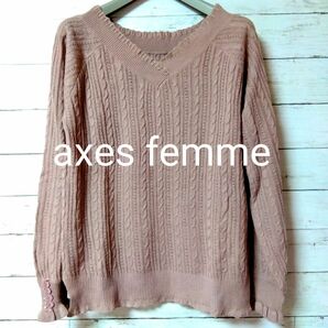 ★　axes femme　 フリルニットセーター