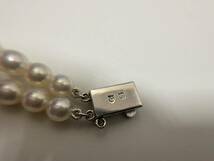 471◆MIKIMOTO ミキモト パール 2連 ブレスレット 真珠約5mm 62粒 シルバー SILVER アクセサリー レディース_画像6