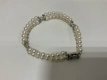 471◆MIKIMOTO ミキモト パール 2連 ブレスレット 真珠約5mm 62粒 シルバー SILVER アクセサリー レディース_画像3