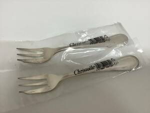 632◆クリストフル CHRISTOFLE シルバー銀Pケーキフォーク2本セット 銀食器 洋食器