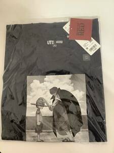 672◆未開封 UNIQRO ユニクロ ワンピース one piece FILM RED Tシャツ ルフィ シャンクス ユニクロコラボ ネイビー サイズM