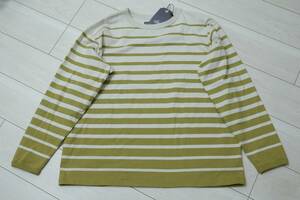 新品リーバイスA2136-0003 XXLサイズ MADE&CRAFTED NEW ロングスリーブTシャツ グリーン／ホワイト SCALING CEDAR STRIPE