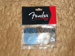 新品 パッケージ入 Fender Neck Plate American Series CORONA CALIFORNIA刻印 Bass Chrome フェンダー ネック プレート コロナ アメリカ製