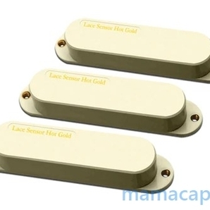 新品Lace Music Hot Gold 6.0k Sensor Cream S/S/S Pickup Setレース センサー ピックアップStratocasterクリームStratストラト キャスターの画像1