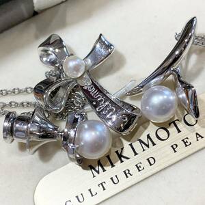 1円~! MIKIMOTO ミキモト パール アクセサリー 3点 まとめ STARLING 総重量12.5g SILVER シルバー 真珠 ネックレス タイタック ペンダント