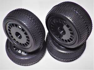  Tamiya DF-03 black wheel attaching dual block tire K for 1 vehicle unused goods dark impact ( inspection avante MK.2 off-road buggy 