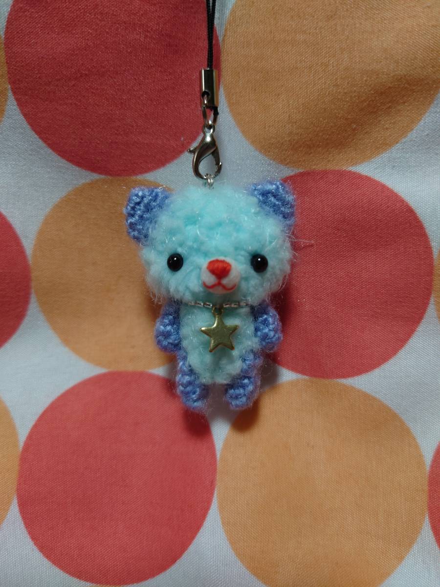 PetitBear Handmade Amigurumi *Angel Bear Strap (Blue)* Bear Teddy Bear, toy, game, stuffed toy, Amigurumi