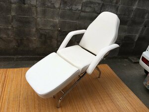 [500 jpy delivery ~]173×53×H64. facial Esthe bed less . armrest . white .. massage salon present condition / direct pick up 