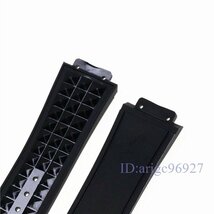 X253☆新品ウブロビッグバン用 ラバーベルト ソフトシリコン 2色選択可 27x19x22mm ブラック_画像10