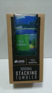 SUBARU 60th LOGOS × SUBARU Subaru originals ta King tumbler blue & green not for sale new goods 