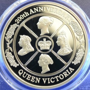 ◆PCGS最高鑑定銀貨◆ヴィクトリア女王生誕200周年◆PR70DC 2019 オーストラリア 1$ ビクトリア シルバーアンティークコインモダン資産保全