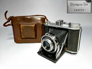T03 ジャンク カメラ OLYMPUS SIX オリンパスシックス 蛇腹カメラ S.COPAL ケース付