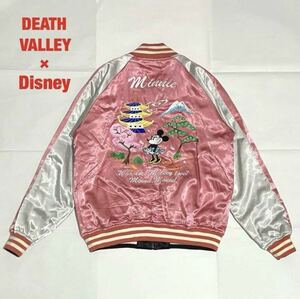 【希少】DEATH VALLEY×Disney　スカジャン　リバーシブル　デスバレー社　ディズニー　ミッキー　ミニー　ユニセックス　バイカラー　廃盤