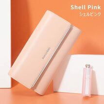 1円 ポメロベスト 財布 レディース 長財布 三つ折り スキミング防止 大容量 小銭入れ PU スマホ入れ可 プレゼント (シェルピンク)_画像7