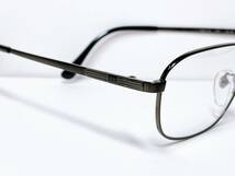 男性用 メガネ 軽量 チタン ★ 濃グレー IPメッキ ★ シンプル 眼鏡 メガネフレーム_画像2