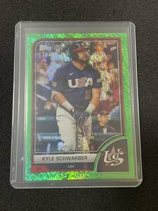 カイル・シュワーバー Kyle Schwarber 75枚限定 ベースカード Image variation 2023 Topps World Baseball Classic WBC USA アメリカ代表