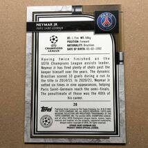 【75枚限定】Topps SOCCER 2022 UEFA CHAMPIONS LEAGUE NEYMAR ネイマール Paris Saint-Germain パリ・サンジェルマン シリアル_画像2