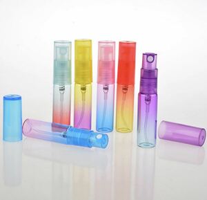  Rainbow color ** stylish atomizer new goods * atomizer 6 pcs set!5ml perfume small amount .