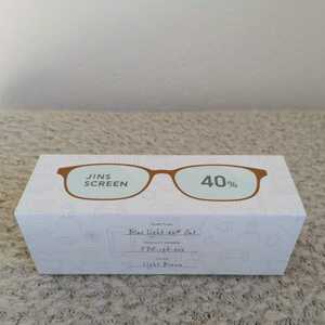 新品　JINS SCREEN　NIGHT USE　ナイトユース　６０％カット　ライトブラウン　４０％レンズ付き　ブルーライトカット　PC専用 メガネ 眼鏡