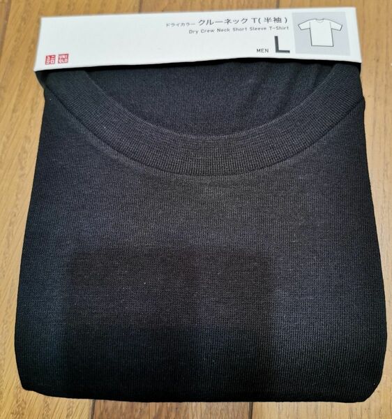 新品 UNIQLO MEN クルーネック Tシャツ 半袖 サイズL ブラック