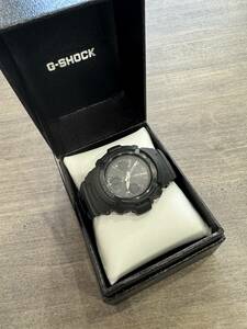 美品【 G-SHOCK AWG-M100BC 】CASIO カシオ クォーツ ソーラー電波 メタルプラスチックベルト メンズ 文字盤グレー