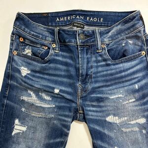 アメリカンイーグル　ダメージジーンズ　スキニーパンツ デニム ストレッチAmerican eagle