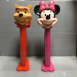 【中古】ペッツ ジャンボペッツ ミニーマウス・クマのプーさん2点セット【ディズニー/JUMBO PEZ】