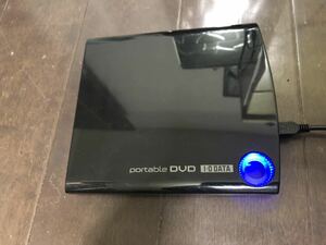 I・O DATA ポータブル外付けDVDドライブ CD-RW /DVD-RW DVRP-U8CK バスパワー 動作確認済