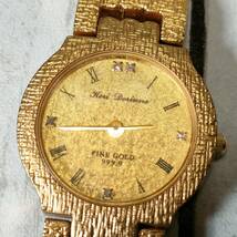 Hari Corinne FINE GOLD DIAL 999.9 クォーツ 2針 アナログ 腕時計 ゴールド 金文字盤 稼動品 【14428_画像1