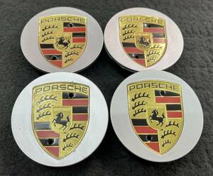 ポルシェ 純正ホイールセンターキャップ 65mm シルバー 新品 4個セット 送料無料2015-2018 Porsche Macan Center Cap 95B-601-150-A-88Z 