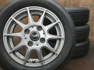 ★CROSS SPEED PREMIUM-R + BRIDGESTONE NEXTRY 155/65R13 4本セット[ムーヴ ルークス ライフ アルト ワゴンR パレット MRワゴン 軽自動車]