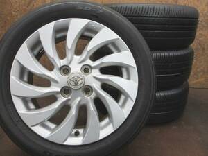 ★トヨタ bB 純正アルミホイール + TOYO SD-7 185/55R15 4本セット[アクア ヤリス ヴィッツ シエンタ（4穴） ルーミー タンク パッソ bB]