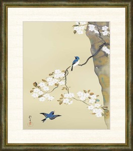 Art hand Auction 高精細デジタル版画 額装絵画 酒井抱一作 ｢桜に小禽図｣ F8, 美術品, 版画, その他