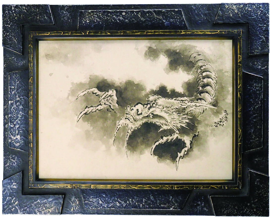 Affiche artistique, peinture encadrée, Acrylique découpé aux UV, Katsushika Hokusai, Taille du dragon : Dimensions extérieures du cadre : env. 655x520mm, Ouvrages d'art, Impressions, autres