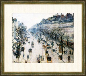 Art hand Auction Tableau encadré par impression numérique haute définition Boulevard Montmartre, Matin d'hiver de Camille Pissarro F8, ouvrages d'art, imprimer, autres