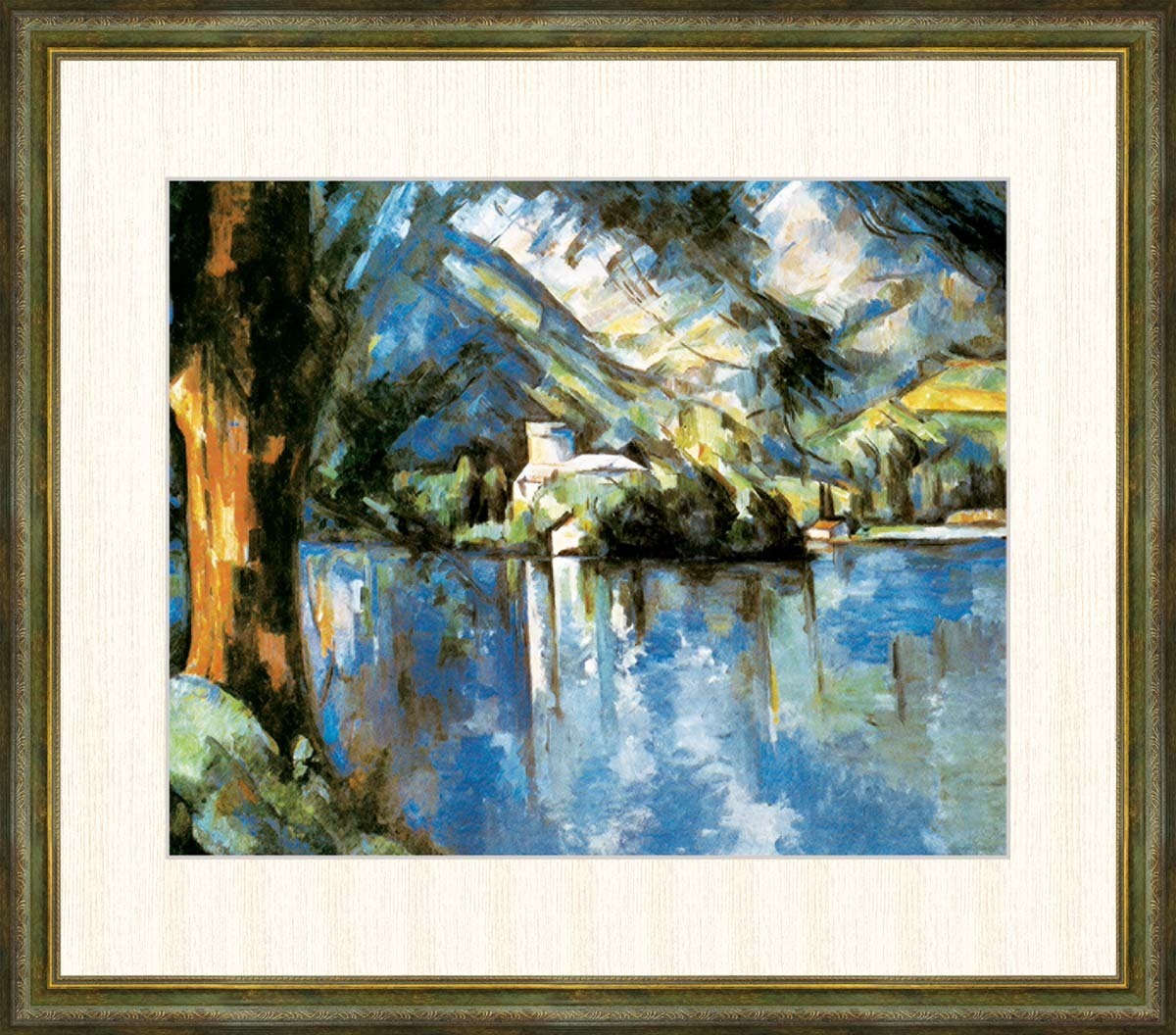 Impresión digital de alta definición, pintura enmarcada, El lago de Annecy F8 de Paul Cezanne, Obra de arte, Huellas dactilares, otros
