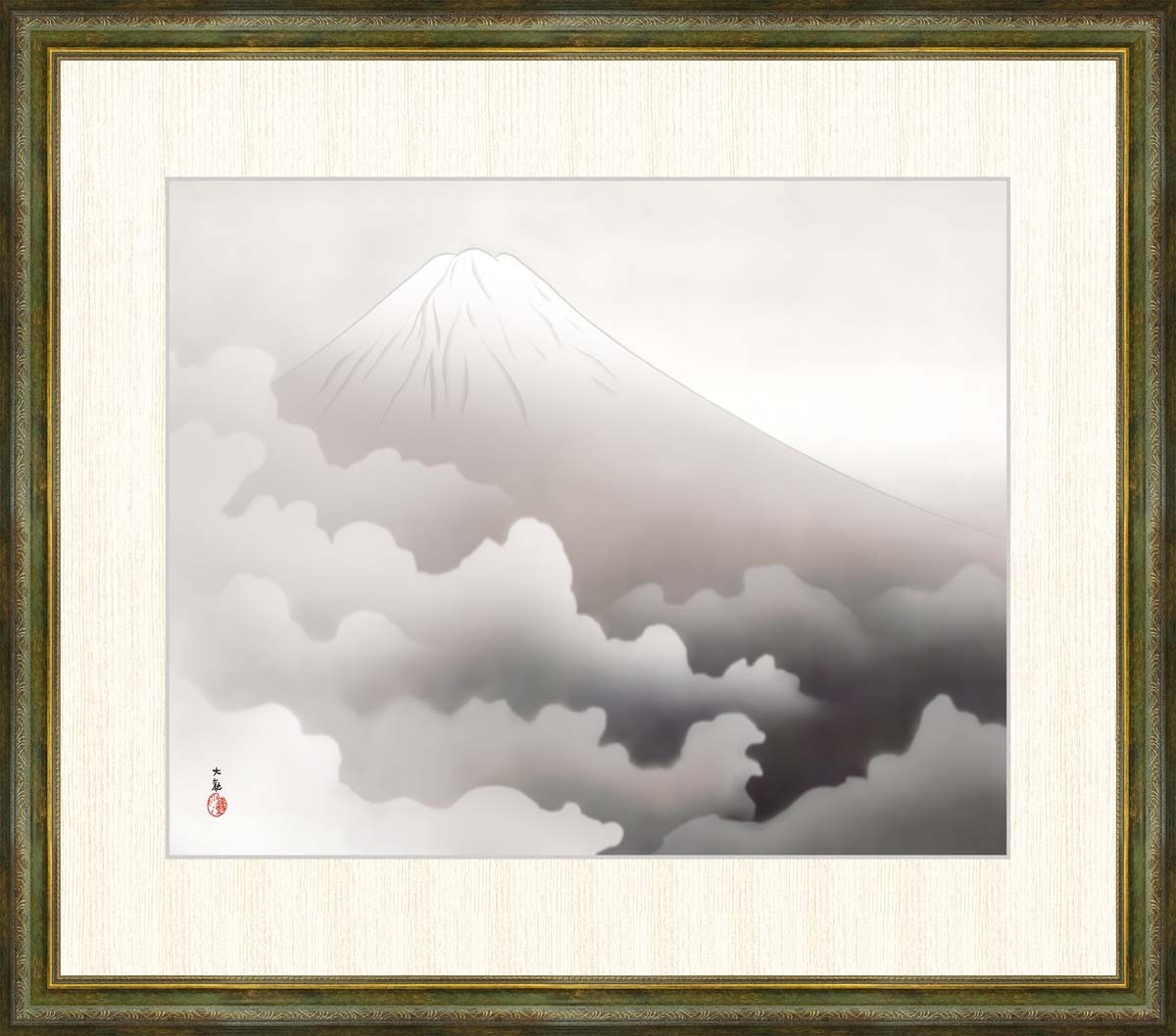 Impression numérique haute définition, peinture encadrée, Quatre vues des montagnes sacrées, L'hiver de Yokoyama Taikan, F8, Ouvrages d'art, Impressions, autres