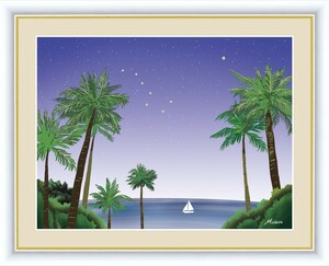 Art hand Auction طباعة رقمية عالية الوضوح لوحة مؤطرة منظر ليلي هادئ بواسطة Michiru Taguchi Big Dipper F4, عمل فني, مطبعة, آحرون